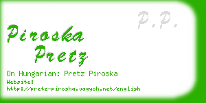 piroska pretz business card